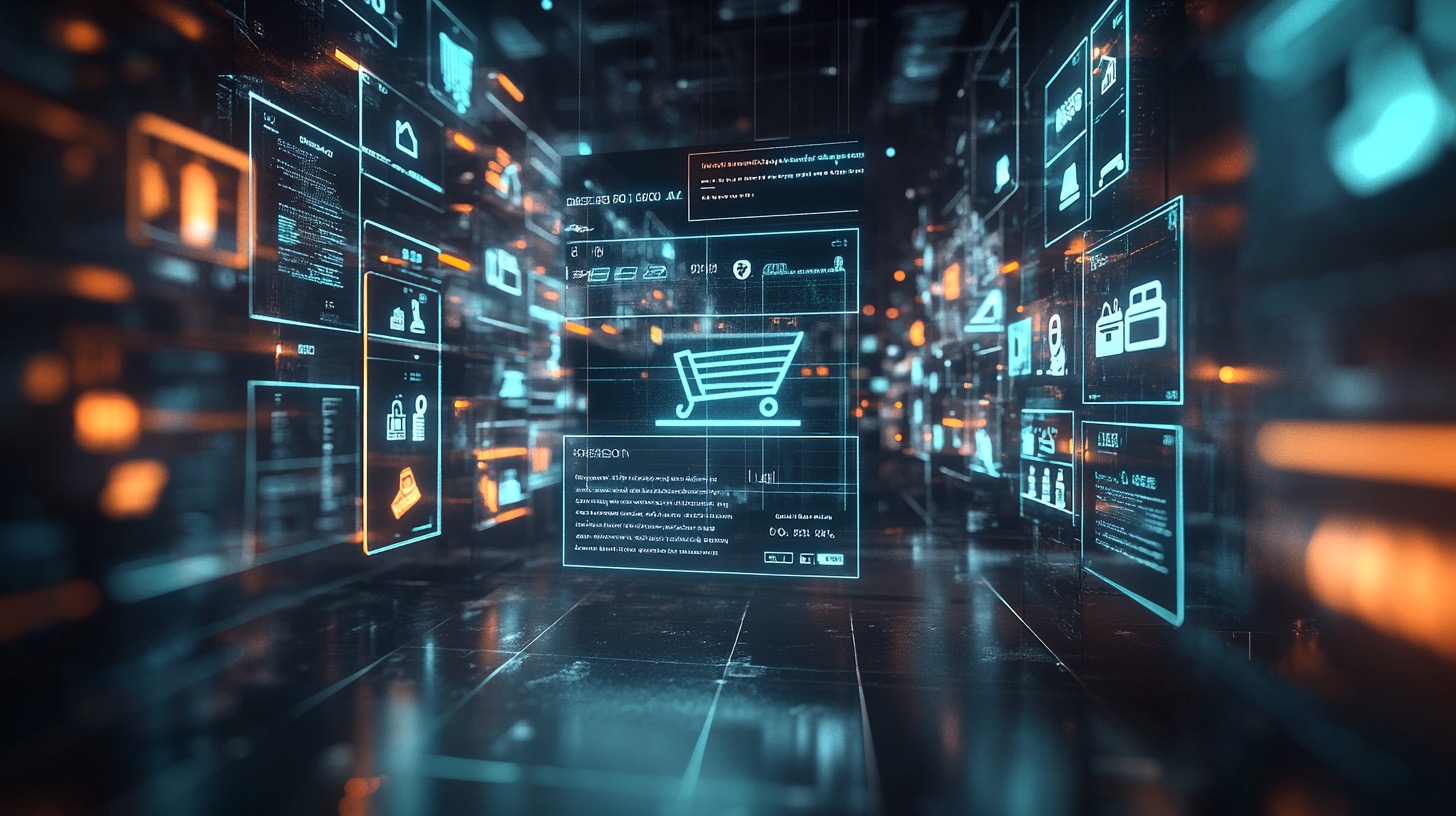 E-commerce product grid with AI-optimized descriptions and pricing indicators